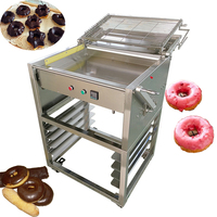 Machine à glaçage de beignets de qualité supérieure, 12-20 pièces/lot, machine à enrober au chocolat électrique commerciale