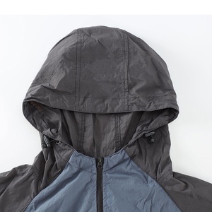 Chaqueta de caza con cremallera completa de nailon ligero para hombre, cortavientos impermeable para exteriores, a prueba de viento, grosor fino - Product Image 4