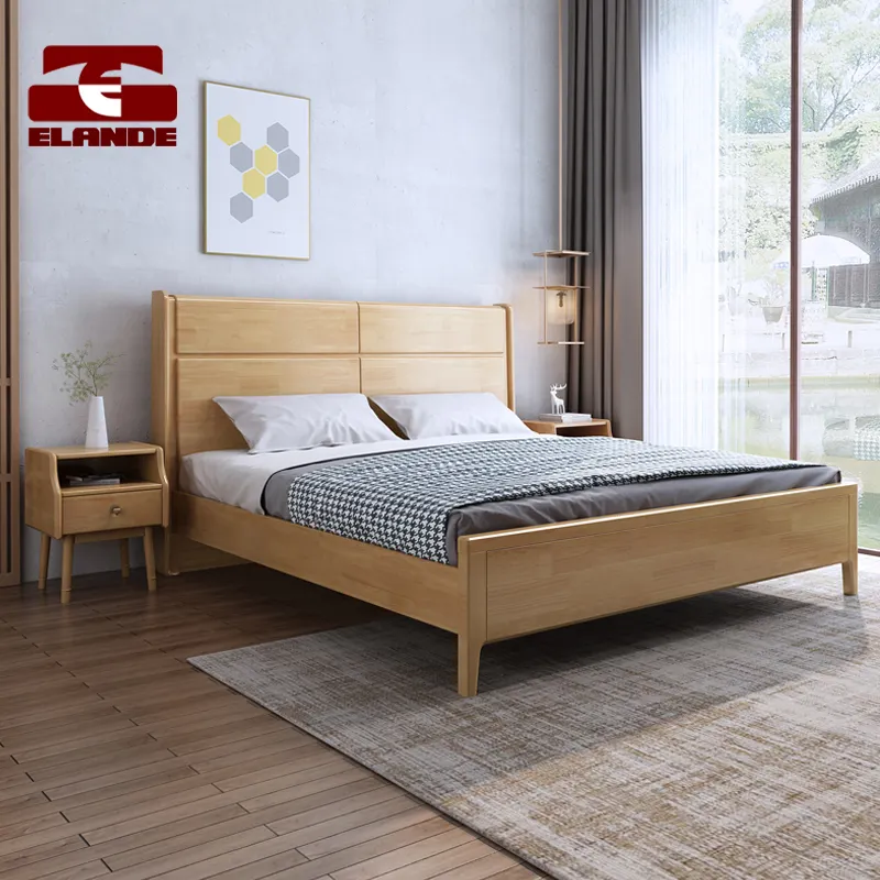 Yatak odası mobilyası depolama yatağı deri modern çift kişilik yatak