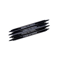 Stylo marqueur à encre comestible noir à double pointe avec pinceau et pointe fine, 2 pièces/ensembles pour la décoration de biscuits DIY, stylo alimentaire