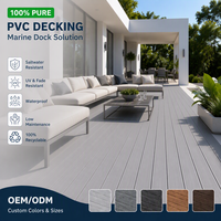 Panneau de terrasse en PVC solide, ignifuge, antidérapant, imperméable, écologique, installation par emboîtement, moderne, pour extérieur, parc