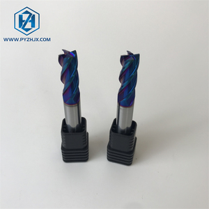 4F endmills màu xanh màu-ring mũi phay Cutter Tungsten thép Carbide CNC cơ khí 65hrc End Mills - Product Image 1