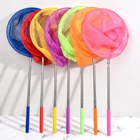 Filet de pêche télescopique en plastique unisexe pour enfants, sans pression sur les stocks, pour attraper papillons, petites crevettes, têtardes, jeux aquatiques