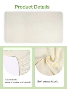 ผ้าปูที่นอนเด็กอ่อน 100% ผ้ามัสลิน ผลิตตามสั่ง พร้อมใบรับรอง OEKO GOTS ยี่ห้อ <span class=keywords><strong>Pattex</strong></span>  รับทำโลโก้ตามสั่ง - Product Image 5