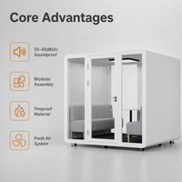 Cabines de réunion modulaires insonorisées modernes personnalisables en gros pour immeubles de bureaux et hubs de télétravail à domicile