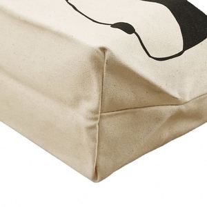 Bolsa de Compras de Lona de Algodón Orgánico Natural, Personalizada con Logotipo, al por Mayor, Económica, Lisa, en Blanco, para Comestibles - Product Image 3