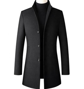 Nuovo Cappotto Invernale in <span class=keywords><strong>Cashmere</strong></span> e Lana Medio-Lungo, Trench da <span class=keywords><strong>Uomo</strong></span> per Affari - Product Image 5