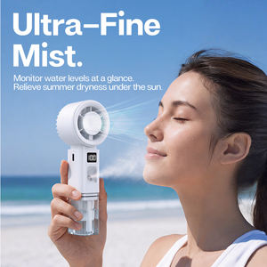 Ventilateur portable personnel 2026 avec brumisateur, rechargeable 2000 mAh, en plastique, pour intérieur/extérieur, humidificateur de bureau - Product Image 4