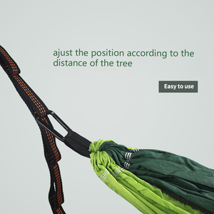 स्पॉट माल और ओएम 300*200 सेमी डबल आकार 210 टी नायलॉन पोर्टेबल 2 व्यक्ति आउटडोर फोल्डिंग हैममॉक लंबी पैदल यात्रा और यात्रा के लिए - Product Image 3