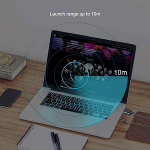 USB 2-in-1 Wireless <strong>Audio</strong>/Video Transmitter <strong>Receiver</strong> 1080p Resolution Plastic Material 5V 10m Music Playback Plug for PC Home - Product Image 6