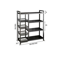 Étagère de rangement multi-niveaux multifonctionnelle pour la maison, idéale pour micro-ondes, légumes, collations et fruits – Meilleure vente