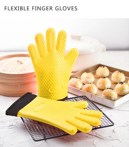 Chịu Nhiệt Silicone Lò Mitts, Bông Lót Lò Găng Tay Bếp Lò Găng Tay BBQ Găng Tay - Product Image 6