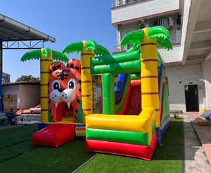 <strong>tiger</strong> Bounce House Inflatable Yellow &amp; Green Inflatable Bounce House Combo <strong>Jumper</strong> - Product Image 4