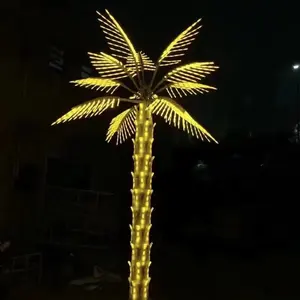 Cây Cọ Neon Dừa Nhân Tạo LED Chiếu Sáng Giáng Sinh Ngoài Trời Thay Đổi Màu RGB Kích Thước Cuộc Sống