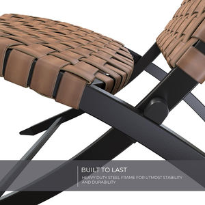 AJUNION Chaises de patio en osier tissé à la main en résine Ensemble de meubles de balcon pliables Sièges de <span class=keywords><strong>salon</strong></span> d'extérieur et table d'appoint - Product Image 4