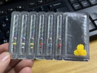 Herramienta dental, limas de color arcoíris, limas rotativas de motor dorado, instrumento dental de activación por calor para dentista