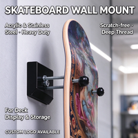 Support mural professionnel pour longboard et trottinette à quatre roues, décoration murale pour chambre - Meilleure vente en Chine
