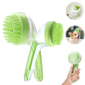 Brosse de bain pour animaux de compagnie en gros avec distributeur de shampoing, biodégradable et portable pour le toilettage des chiens et des chats - Product Image 1