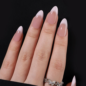 Venta al por mayor, juego <span class=keywords><strong>de</strong></span> <span class=keywords><strong>uñas</strong></span> a presión, puntas <span class=keywords><strong>de</strong></span> <span class=keywords><strong>uñas</strong></span> falsas <span class=keywords><strong>de</strong></span> almendra corta francesa, flor amarilla acrílica con diseño <span class=keywords><strong>de</strong></span> diamante, <span class=keywords><strong>Uñas</strong></span> postizas - Product Image 6