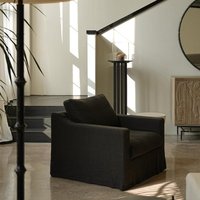 Fauteuil en lin amovible et lavable de style Wabi-Sabi pour maison d'hôtes, hôtel, auberge, petit appartement, salon, meubles de maison