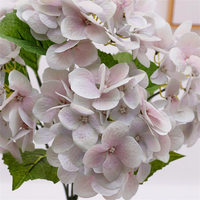 Dekorasi Meja Upacara Wisuda B1510, Rangkaian Bunga Hijau Artificial 5 Tangkai Hydrangea, Bunga Sentuhan Asli Lembut