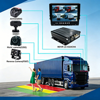 Kit DVR professionnel pour voiture 10 pouces 4 canaux 1080P 4G GPS AI ADAS DMS BSD Système de sécurité anti-angle mort pour camion avec caméras de recul ODM