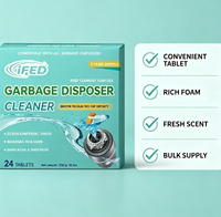 Tablettes nettoyantes pour broyeurs de déchets : Mousse micro-bulles qui s'étend dans les espaces étroits, dissolvant les films et la saleté des parois intérieures des broyeurs.