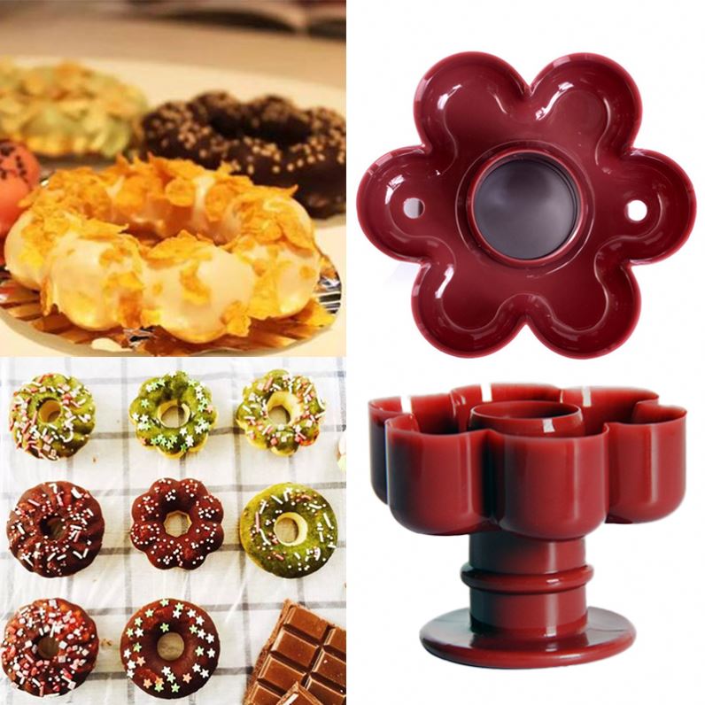 Flower Shape Dispenser Donut Mould - Eco-Friendly Cake Tool