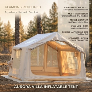 Tente de <span class=keywords><strong>camping</strong></span> gonflable en tissu Oxford robuste, imperméable PU3000, pour abri contre les fortes pluies, résistante - Product Image 1