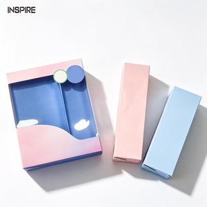 Boîte d'emballage cosmétique de luxe rose sur mesure avec insert, boîte de <span class=keywords><strong>maquillage</strong></span> avec fenêtre - Product Image 1