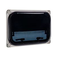 Accessoires pour camping-cars Fenêtre de caravane en aluminium à ouverture vers l'extérieur Double vitrage en verre acrylique, Ouverture maximale à 70 degrés