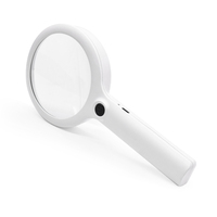 Elvis1.5X/10X Handheld Pocket Magnifier with 130mm Glass Lens Portable for Reading & Inspection