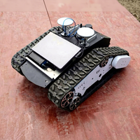 Châssis de char robot télécommandé à chenilles en caoutchouc avec moteur et boîte de vitesses, plateforme de transport