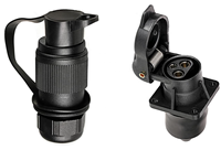 Adaptateur mâle 3 broches 12V à 3 voies pour remorque, connecteur de remorque pour caravane, bateau, porte-vélos - Vente chaude
