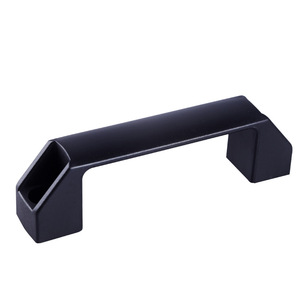 Black Nylon Square Handle L120 Aluminum Alloy Reinforced Industrial Drawer Handle For Ovens Cold Storage Cabinets - Product Image 4