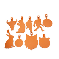 Cibles de tir polyvalentes à 2 trous de 8 pouces, couleur orange, imperméables, avec construction en plastique et plumes métalliques pour stand de tir