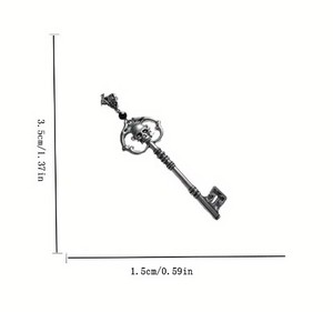 Collier tendance gothique Europe et États-Unis avec pendentif clé et crâne sombre, cadeaux personnalisés, bijoux créatifs et mode - Product Image 6