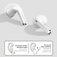 Écouteurs sans fil LDNIO T03 True Blue Tooth, casque de jeu à faible latence, musique, contrôle tactile, écouteurs stéréo, 5.3 TWS, mini écouteurs