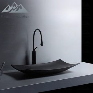 Lavabo <span class=keywords><strong>de</strong></span> Cerámica Curvo <span class=keywords><strong>de</strong></span> Diseño Creativo Wayon para Baño, para Interiores <span class=keywords><strong>de</strong></span> Lujo - Product Image 1