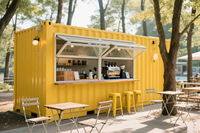 Cuisine mobile préfabriquée de 20 pieds ou 40 pieds pour restaurant, supermarché, café, bar, boutique, maison en conteneur maritime modulaire