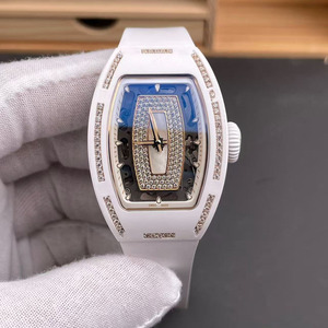 Montre automatique squelettée en céramique, entièrement sertie de diamants, blanche pure, éternelle et élégante, pour hommes et femmes, idéale pour le sport et les affaires. - Product Image 1