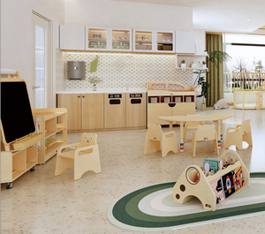 Eibele Baby Learning Center Bear Animal de madera Silla para niños pequeños Muebles para niños Muebles de madera para niños - Product Image 5