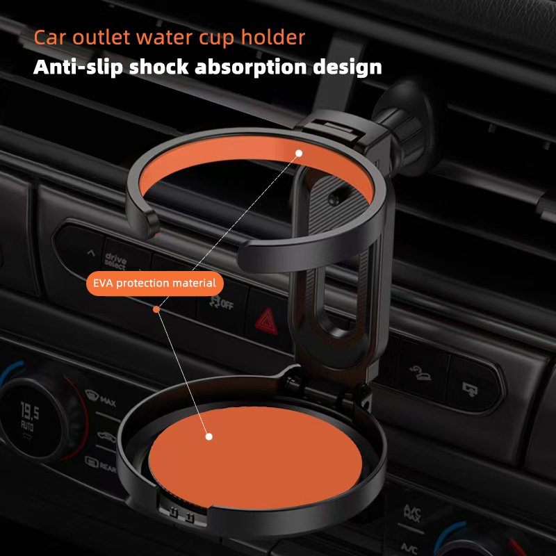 Universal Car Cup Holder: ABS Material, Door Mount, Black - XuanMing 001 Model