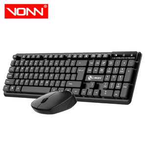 بسعر الجملة مفاتيح وسائط متعددة W200 جهاز استقبال مشترك 10 متر اتصال مستقر ماوس لاسلكي ومجموعة لوحة مفاتيح بطارية AA للكمبيوتر المحمول - Product Image 1