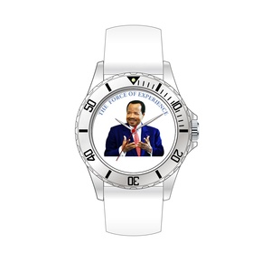 Klantlogo Goedkoop Cadeau Verkiezingshorloge 43mm Quartz uurwerk Glazen wijzerplaat Siliconen band voor campagne - Product Image 5