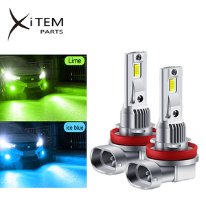 XITEM double couleur Led phares ampoules pour voiture stroboscope 40W sans ventilateur LED antibrouillard citron jaune <span class=keywords><strong>vert</strong></span> <span class=keywords><strong>H7</strong></span> H11 HB3 HB4 - Product Image 2