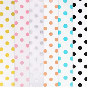 6 Colors Polka Dot Tissue Paper Bulk Tissue Paper for Packaging Gift Wrapping Tissue Paper for Gift Bags Graduation Weddings