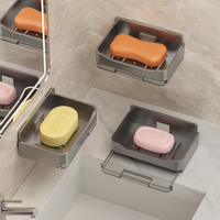 Support mural de salle de bain en ABS pour savon et accessoires, sans perçage, pour usage domestique