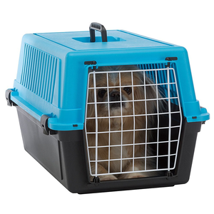 Cage de transport pour animaux de compagnie, chien, chat, en plastique, grande taille, approuvée par les compagnies aériennes, avec roulettes, livraison rapide, en vente - Product Image 5