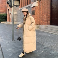 Manteau d'hiver en duvet pour femme, nouveau modèle long et épais, chaud, coupe ample, décontracté, automne-hiver 2026